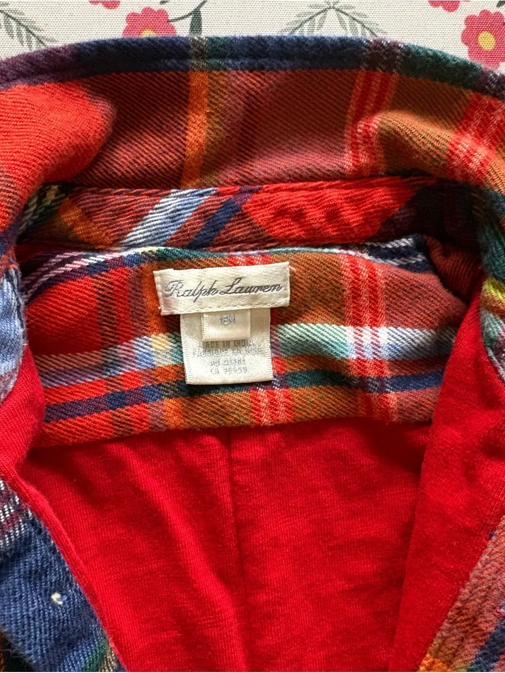 Ralph Lauren Plaid Long-Sleeve One-Piece for 12 month old.
